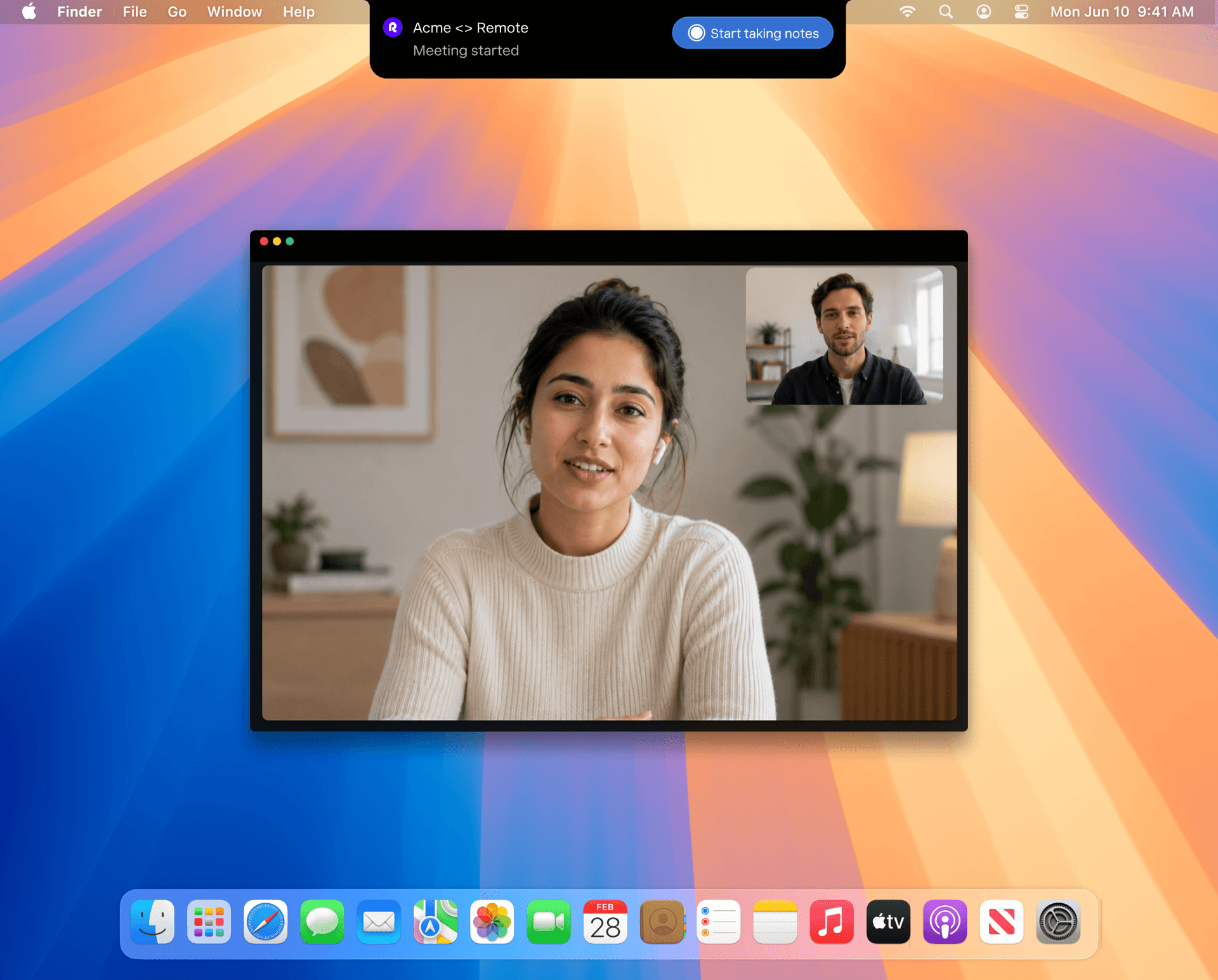 Sensei Agent — meeting notetaker with live video call